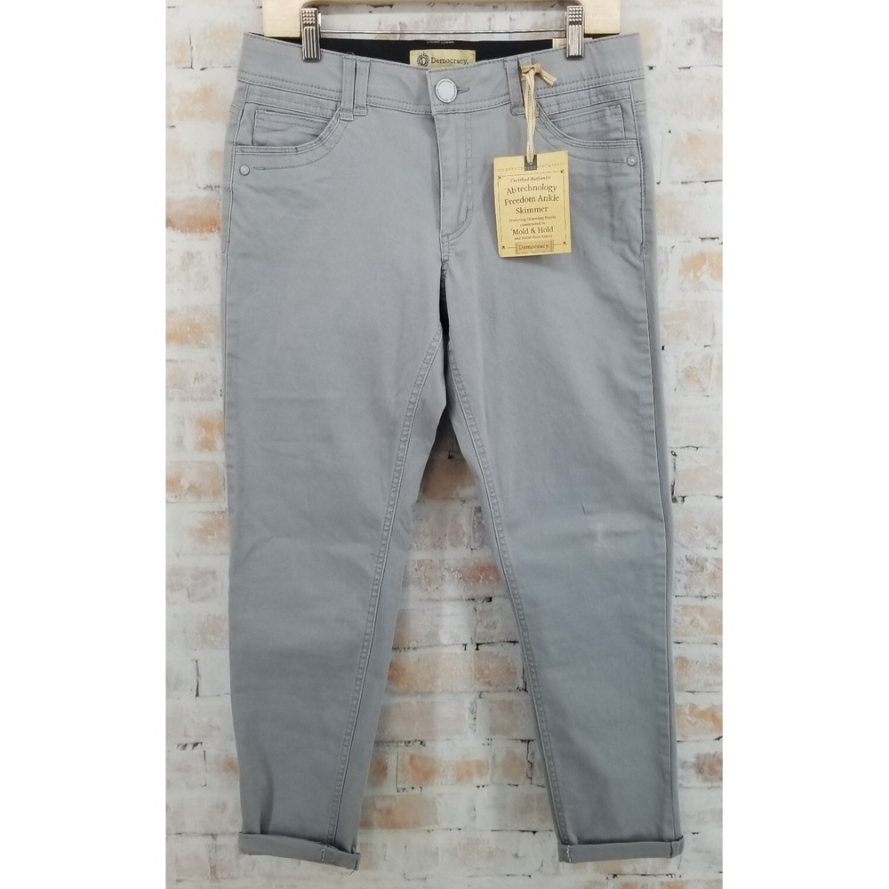 NWT Democracy "AB" Technology Freedom Ankle Skimmer Skinny Dove Grey Women's 8